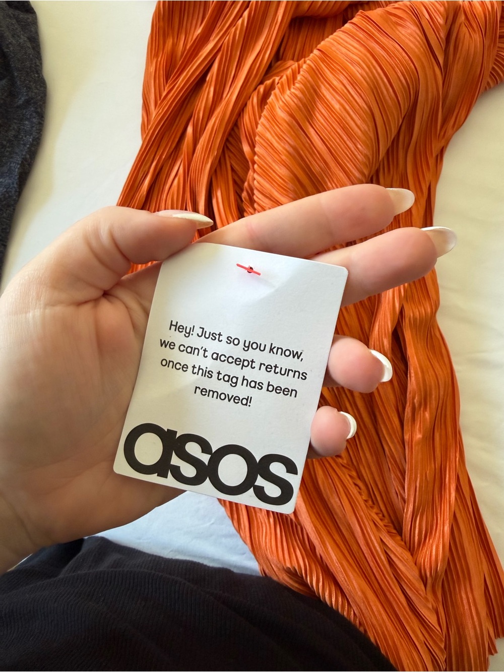NWT ASOS Orange Halter Pleated Maxi Dress - Picture 10 of 11